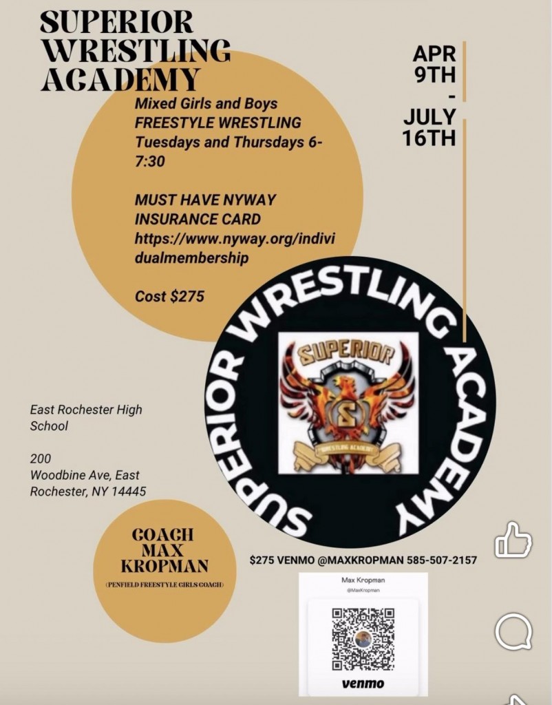  Superior Wrestling Academy - Freestyle @ ER - starts April 9