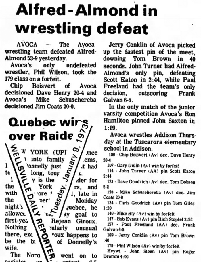 Avoca 53, Alfred-Almond 9