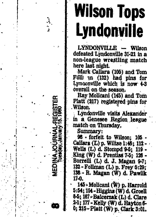 Wilson 31, Lyndonville 21