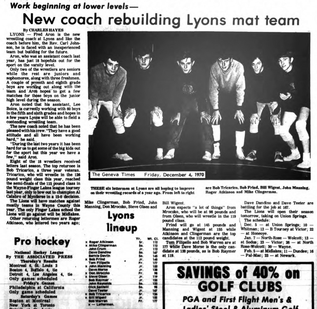 New coach rebuilding Lyons mat team