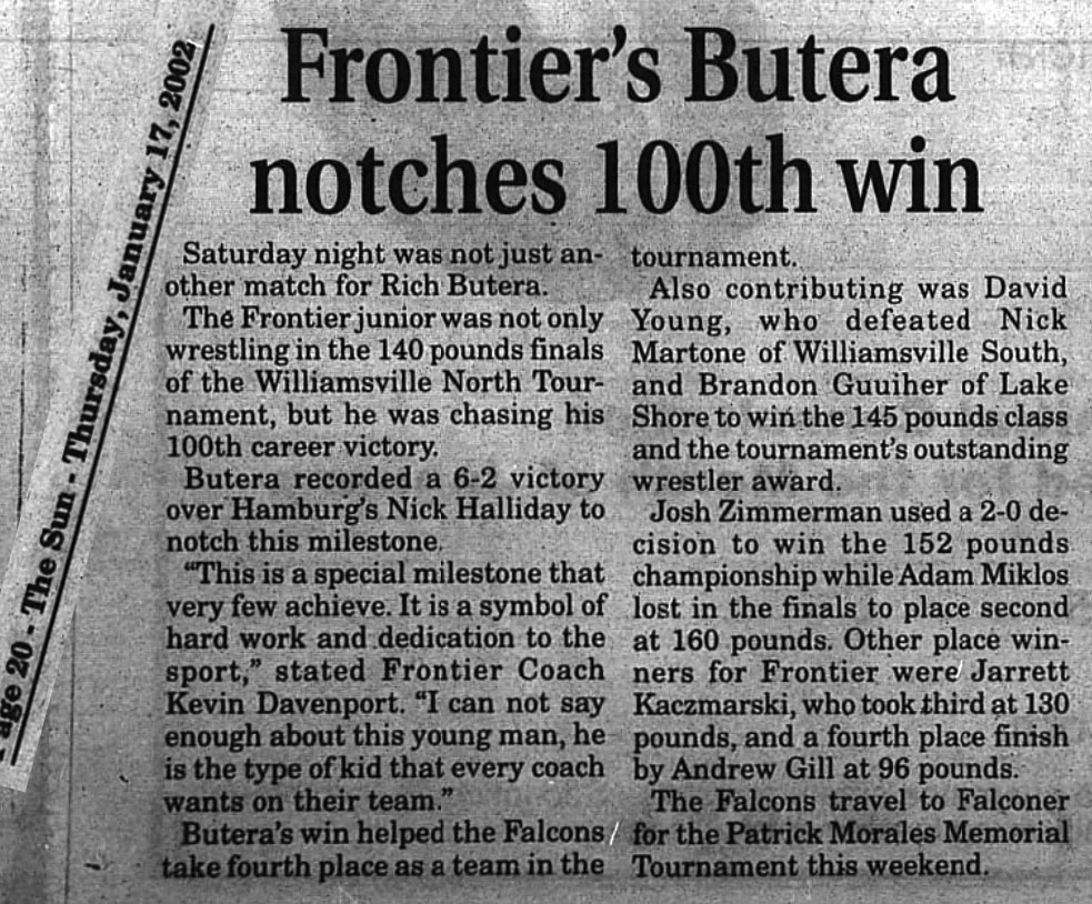 Frontier's Butera notches 100th win