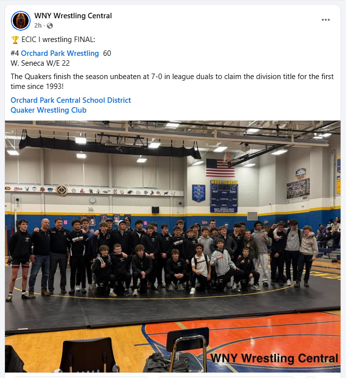 Orchard Park 60, West Seneca 22