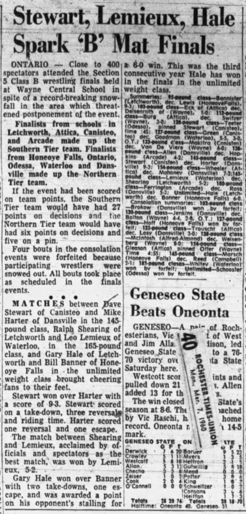 Stewart, Lemieux, Hale Spark 'B' Mat Finals