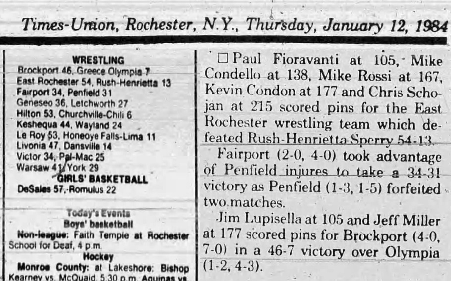 No. 1 East Rochester wins again
