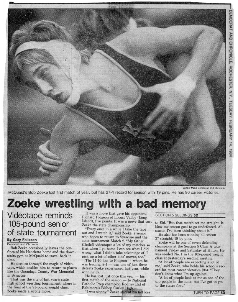 Zoeke wrestling with a bad memory