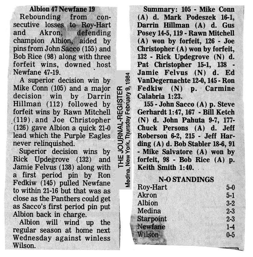 Albion downs Newfane