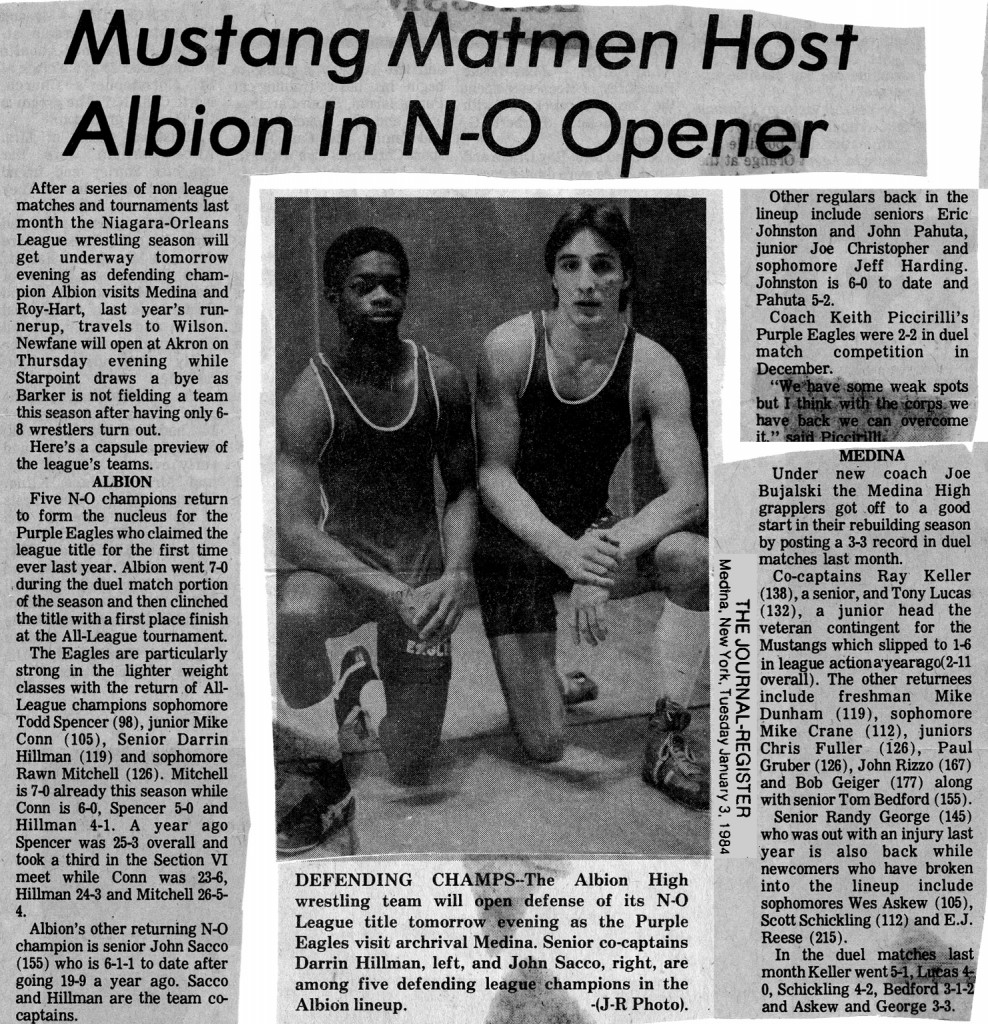 Mustang Matmen Host Albion In N-O Opener