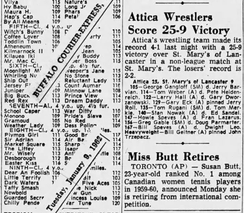 Attica Wrestlers Down St. Mary's