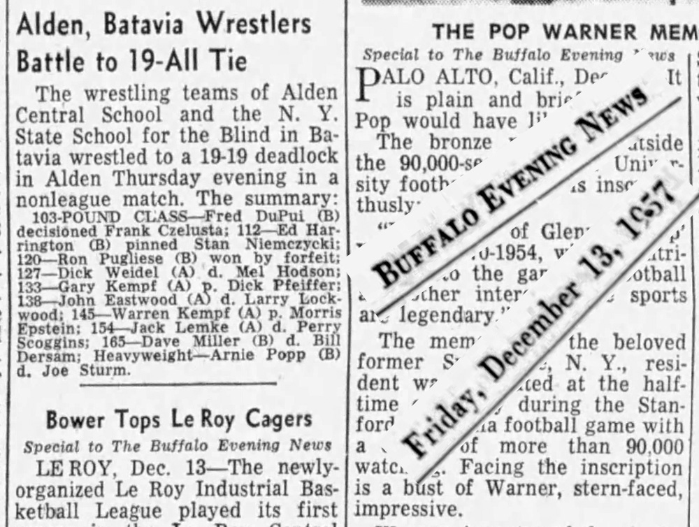 Alden, Batavia Wrestlers Battle to 19-All Tie