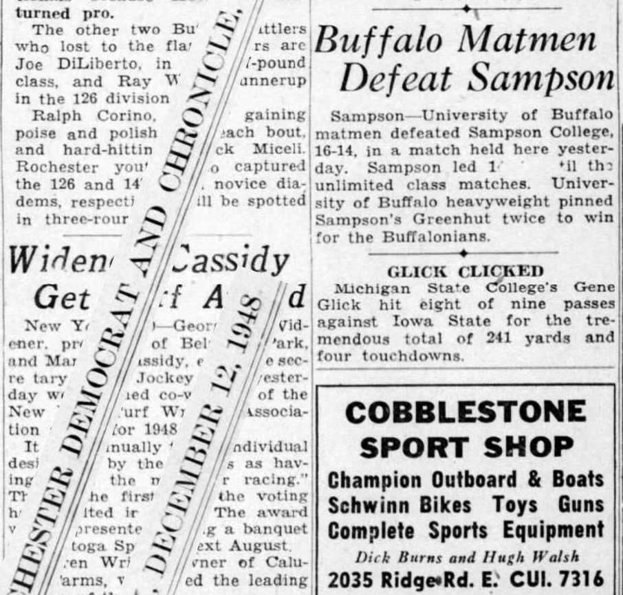 Buffalo Matmen Defeat Sampson
