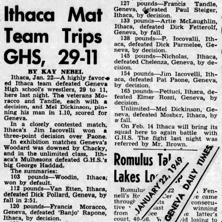 Ithaca Mat Team Trips Geneva, 29-11