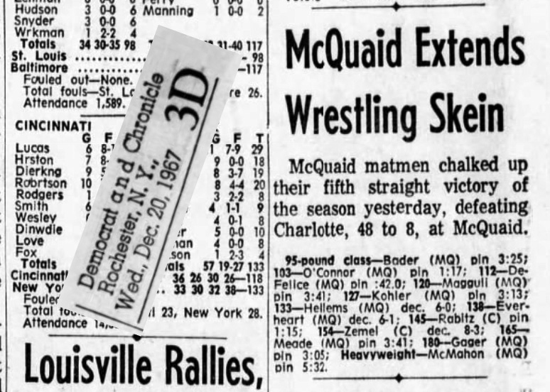 McQuaid Extends Wrestling Skein