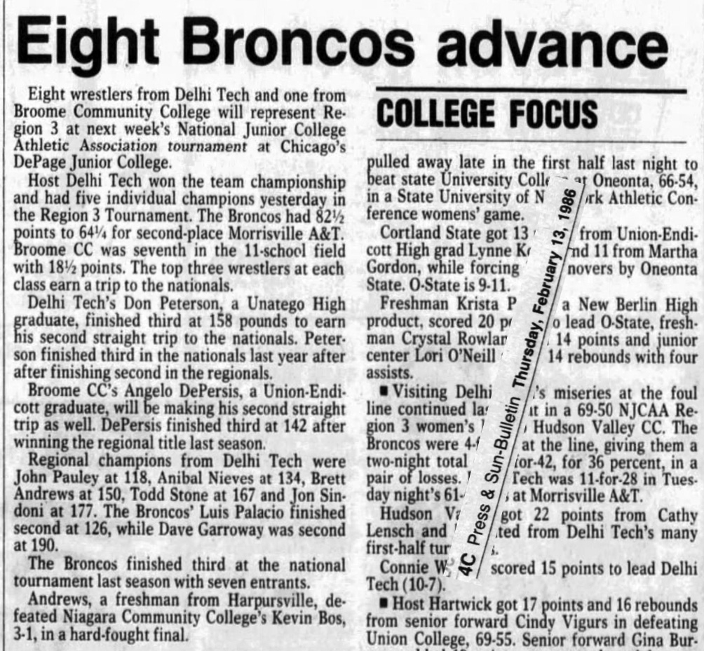 Eight Broncos Advance to NJCAA Nationals