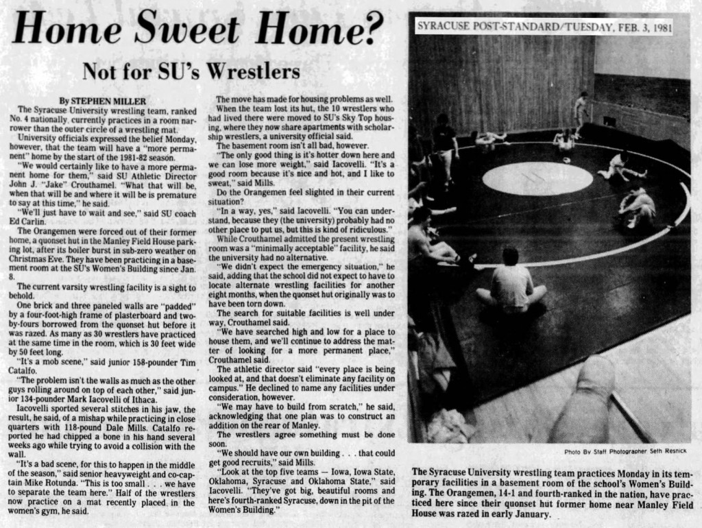 Home Sweet Home? Not for SU's Wrestlers