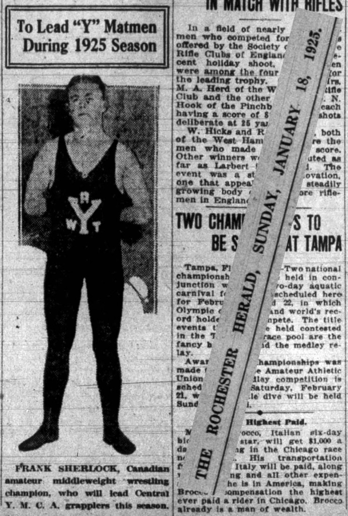 Sherlock to Lead 'Y' Matmen During 1925 Season